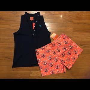 Tracy negoshian shorts and sleeveless polo size 12